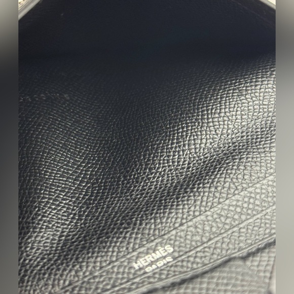 Hermes Bearn Soufflet Bifold Long Wallet Epsom Noir Black France Box - Picture 11 of 16